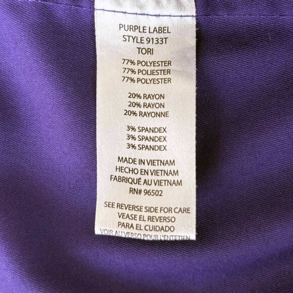 Healing Hands Purple Label Tori Yoga Scrub Pant Sz Large Tall (LT) - Picture 6 of 8